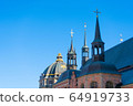 Detail of Riddarholm Church (Riddarholmskyrkan). Old town in Stockholm.  64919733