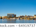 Central station in Stockholm. View with lake. Panorama 64919737