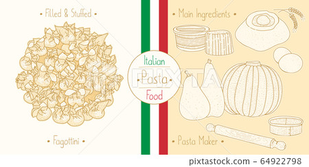 Cooking italian food stuffed Fagottini Pasta with 64922798