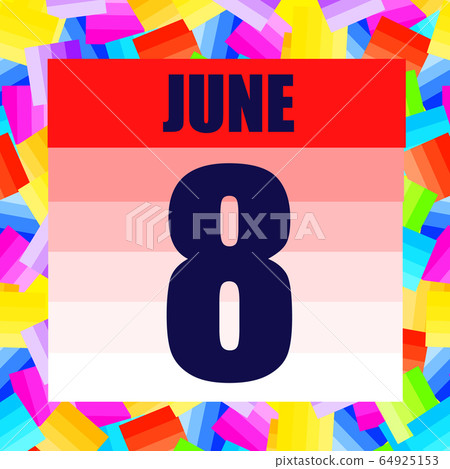June 8 icon. For planning important day. Banner for holidays and special days. Eighth june. June 8 icon. For planning important day. Banner for holidays and special days. Eighth june. 64925153