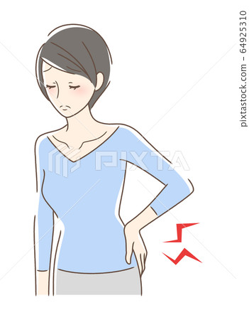 woman suffering from back pain 64925310