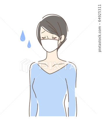 戴著面具的痛苦的女人 64925311