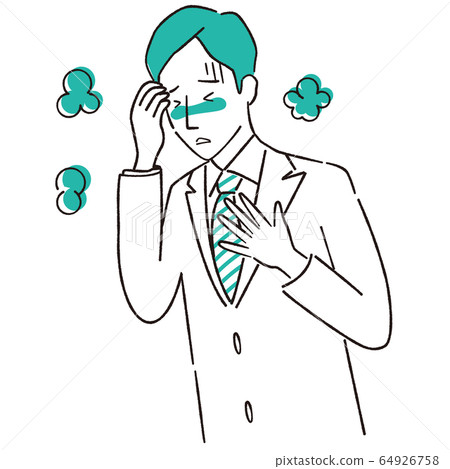 手繪1color西裝男發燒 64926758