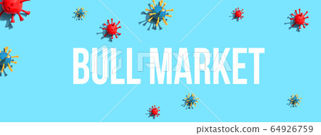 Bull Market theme with virus craft objects Bull Market theme with virus craft objects 64926759