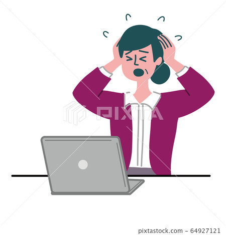 女主婦計算機不耐煩 女主婦計算機不耐煩 64927121