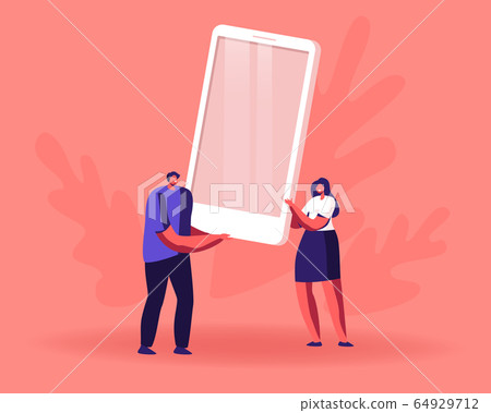People Using Smartphone Concept, Digital Portable Mobile Device, Smart Technologies for Communication 64929712