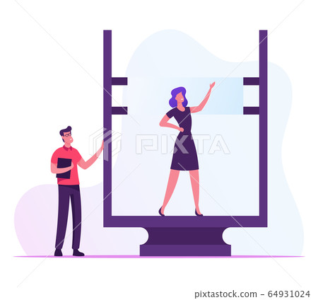 Developer Engineer Stand at Automatic Three Dimensional 3d Printer Perform Female Prototype Creation. 3d Printing Developer Engineer Stand at Automatic Three Dimensional 3d Printer Perform Female Prototype Creation. 3d Printing 64931024