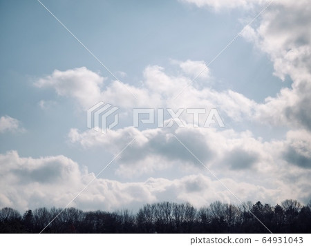 Dark clouds, sky and mountains 64931043