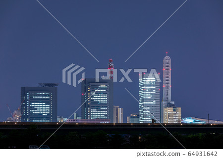 Minuma rice field, Saitama Shintoshin night view 64931642