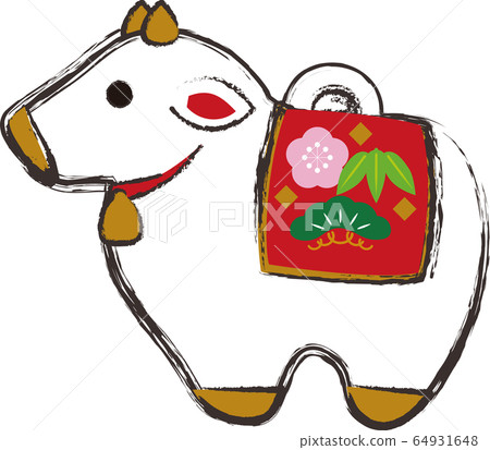 Illustration material for 2021 New Year's cards Illustration material for 2021 New Year's cards 64931648