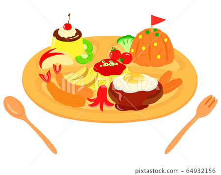 Illustration of kids lunch Illustration of kids lunch 64932156