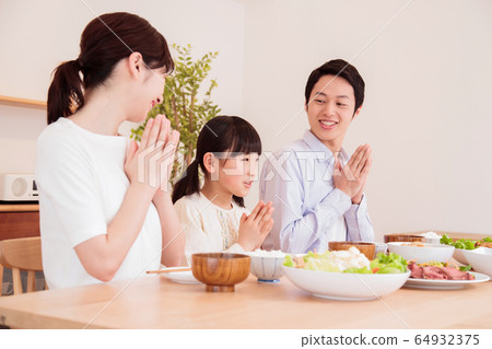 Table meal Family Parents child Dinner group Children 64932375