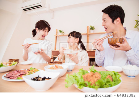 Table meal Family Parents child Dinner group Children 64932392
