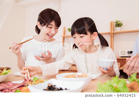 Table meal Family Parents child Dinner group Children 64932415