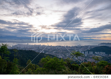 Georgetown in cloudy morning. 64934364