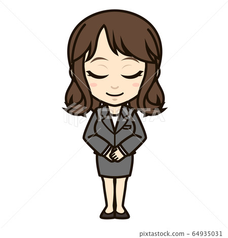 Working woman bowing Working woman bowing 64935031
