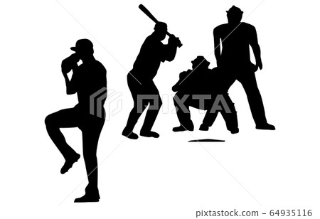 運動剪影棒球18 64935116