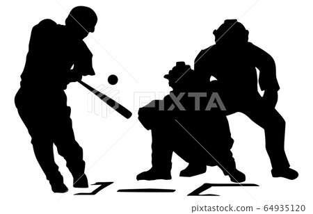 運動剪影棒球17 64935120