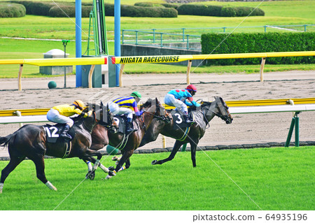 Moment of goal horse racing 64935196