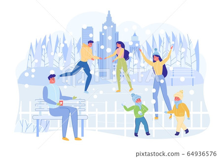 People Spending Leisure Time in Park Actively. 64936576