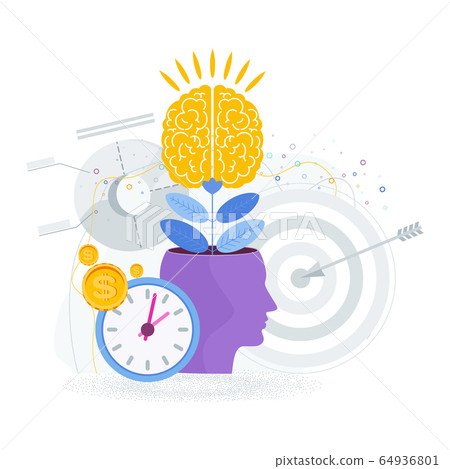 Brain is like a tree growing in a human head. The development of thinking, Brain is like a tree growing in a human head. The development of thinking, 64936801