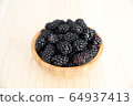 Singapore, Blackberry, Berries, Wooden Bowl, 64937413