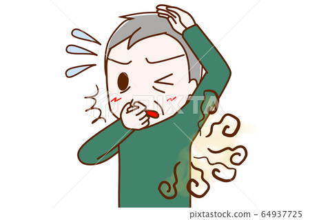 一位老人因為腋下發臭而擔心 64937725