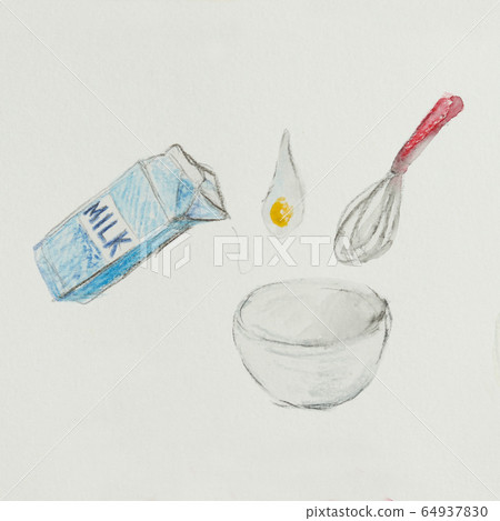 Cake making illustration Cake making illustration 64937830