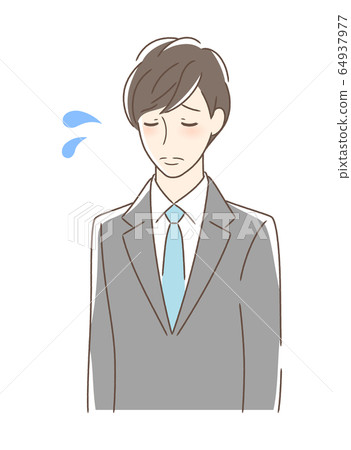 A grieving man - Stock Illustration [64937977] - PIXTA
