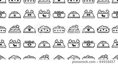 Dog bowl seamless pattern vector food french bulldog bone dog paw cartoon scarf isolated tile background repeat wallpaper design Dog bowl seamless pattern vector food french bulldog bone dog paw cartoon scarf isolated tile background repeat wallpaper design 64938857