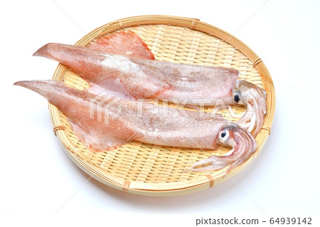 國產“烏賊”。對於新鮮的生魚片可以，魷魚，魷魚，魷魚，海鮮。未經煮熟和未加熱。 64939142