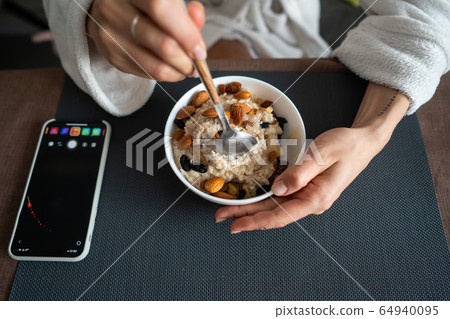 Healthy eating, healthy diet, healthy organic food on table. Morning snack 64940095