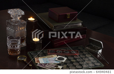numismatics still life 64940481