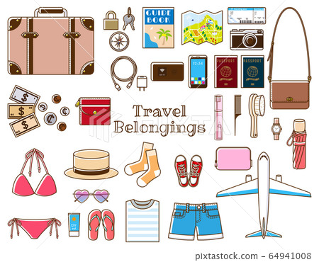 Overseas travel set_woman 64941008
