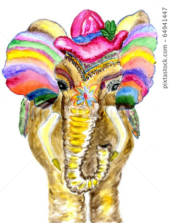 Festive elephant art Festive elephant art 64941447