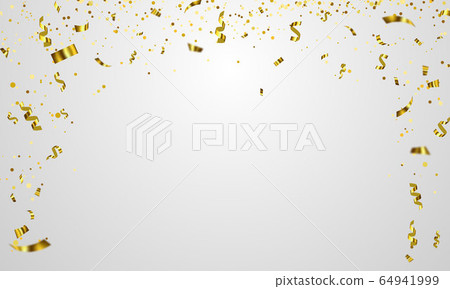 Celebration background template with confetti gold Celebration background template with confetti gold 64941999