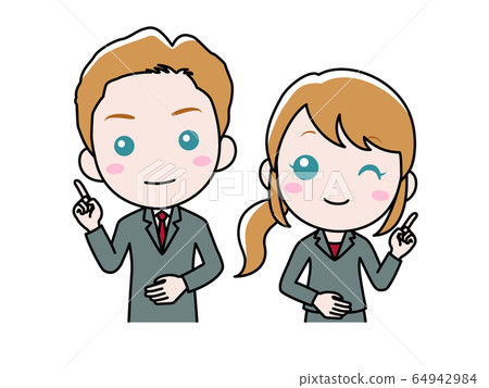 Men and women in suits Men and women in suits 64942984