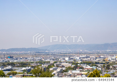 View of Kumiyama area from Obakuyama, Uji city 64943544