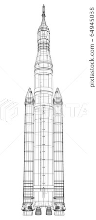 Space rocket concept outline. Vector - Stock Illustration [64945038 ...