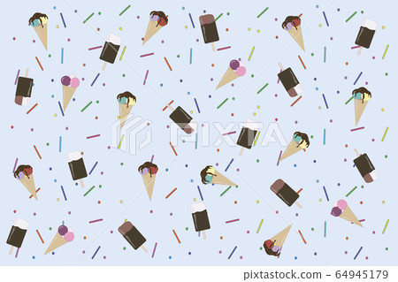 chocolate ice cream on a stick in a waffle chocolate ice cream on a stick in a waffle 64945179