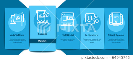 Inbound Marketing Onboarding Elements Icons Set Vector Inbound Marketing Onboarding Elements Icons Set Vector 64945745