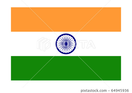 Flag of India. Simple vector illustration of the flag of India isolated on white background 64945936