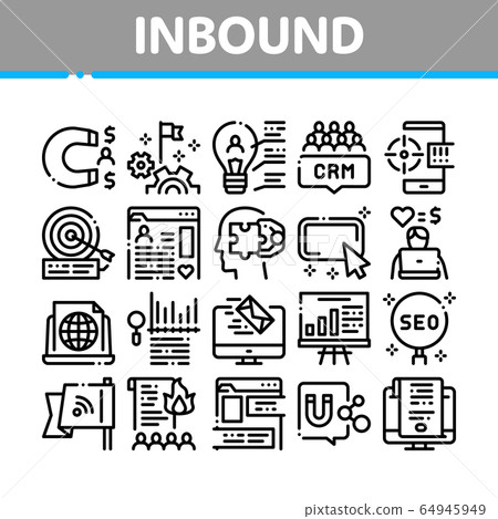 Inbound Marketing Collection Icons Set Vector Inbound Marketing Collection Icons Set Vector 64945949