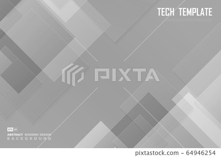 Abstract square white and gray technology... - Stock Illustration ...