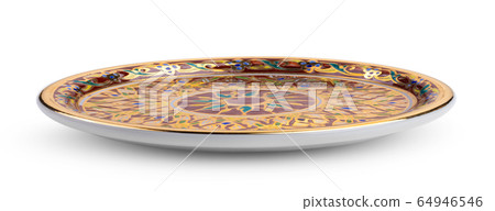 Benjarong plate is a traditional art in Thailand Benjarong plate is a traditional art in Thailand 64946546