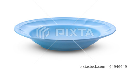 blue plate on white background 64946649