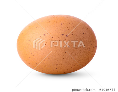 Egg on white background cutout 64946711
