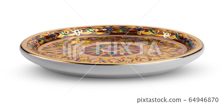 Benjarong plate is a traditional art in Thailand 64946870