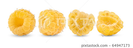 yellow raspberries isolated on white yellow raspberries isolated on white 64947173