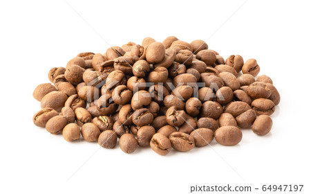 roasted coffee beans isolated on a white roasted coffee beans isolated on a white 64947197